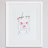 "WAKE UP" SLEEPING CAT ARCHIVAL ART PRINT
